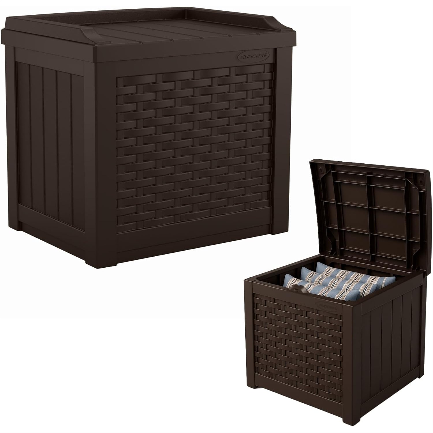 Gardening Tools Box - Outdoor Deck Box 22 Gallon Resin