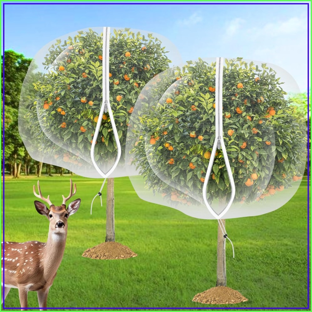 Garden Netting Cover - 2PCS Large Fruit Tree Netting 6x6.6FT