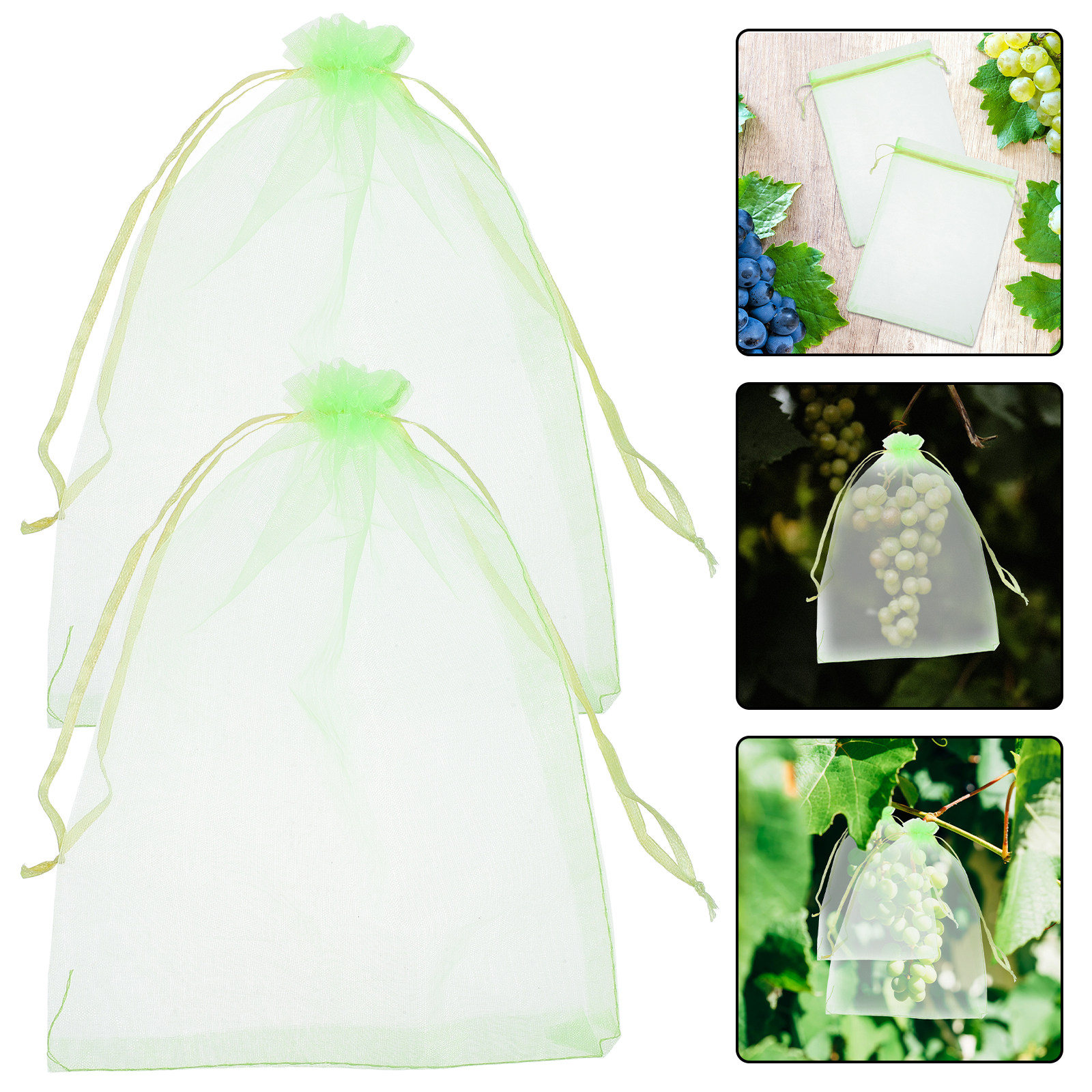 Garden Netting Cover - 30Pcs Reusable Drawstring Fruit Protection Bags