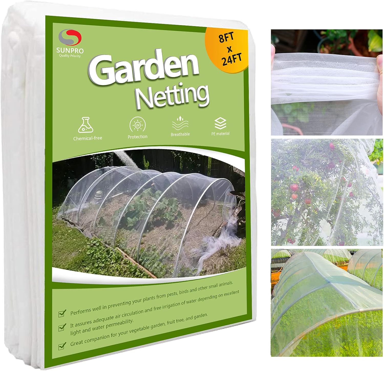Garden Netting Cover - 0.8mm Ultra Fine Mesh Garden Netting