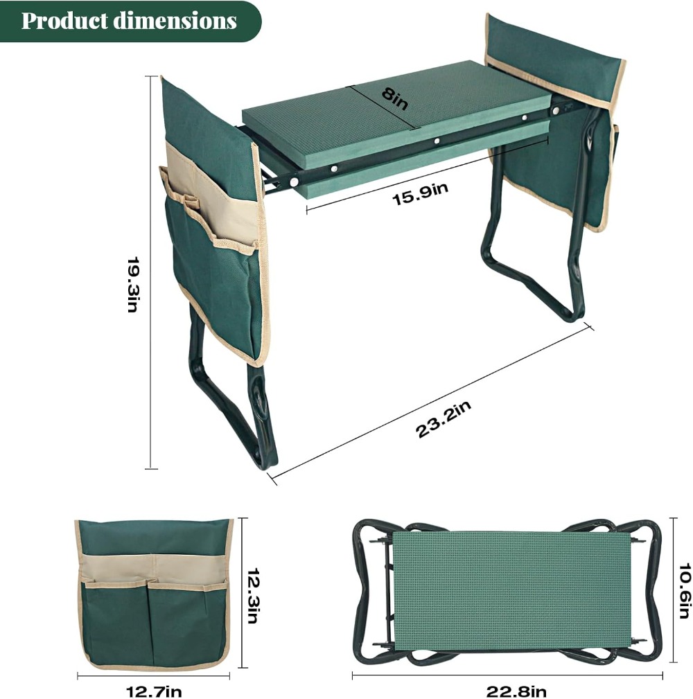 Garden Kneeler and Seat with T - Gardening Tools For Seniors incelemesi ve fiyatı
