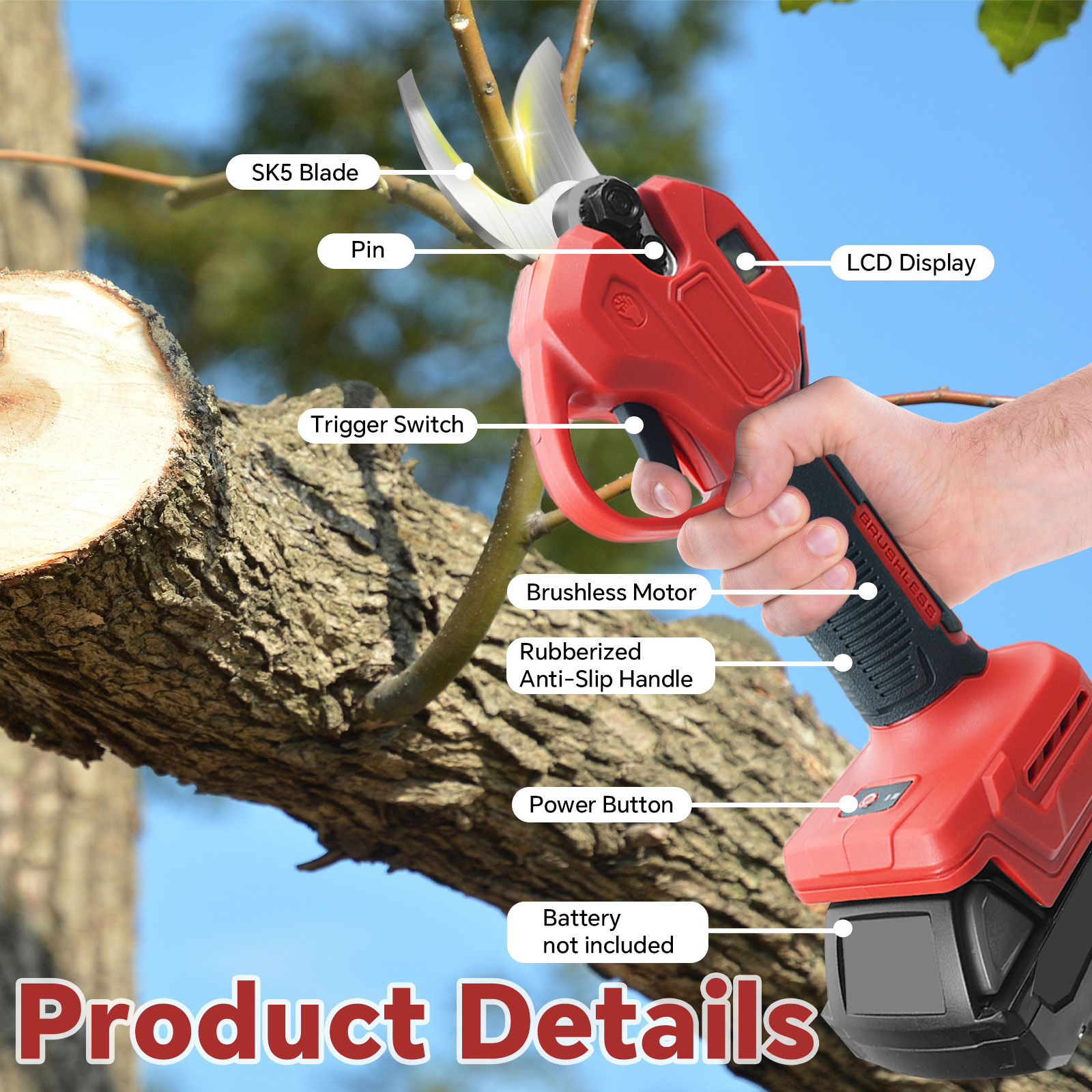 30mm Brushless Electric Prunin - Gardening Tools Brands incelemesi ve fiyatı