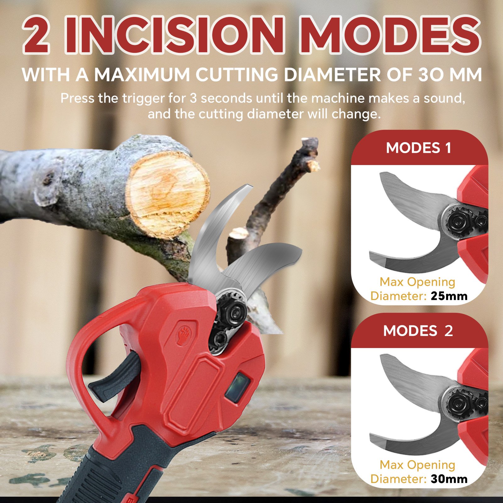 30mm Brushless Electric Prunin - Gardening Tools Brands incelemesi ve fiyatı