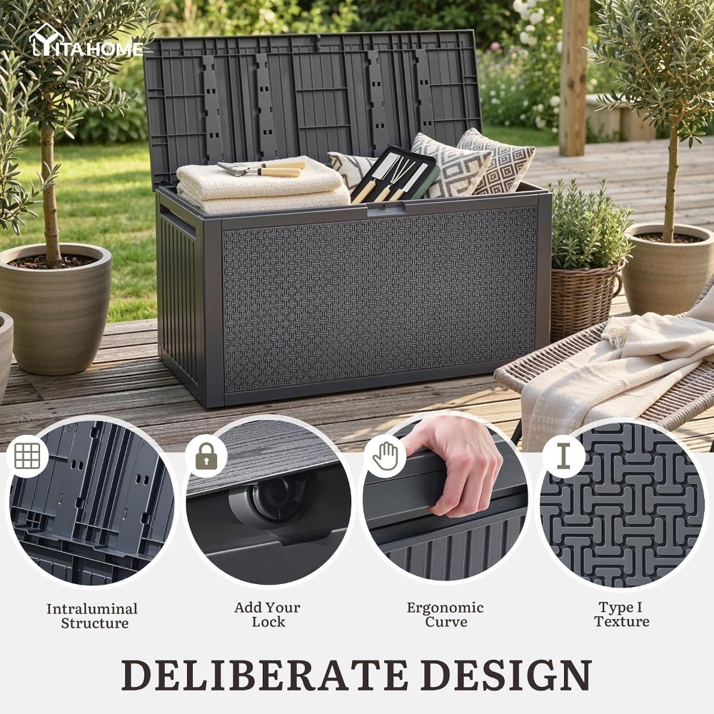 95 Gallon Outdoor Storage Deck - Gardening Tools Box incelemesi ve fiyatı