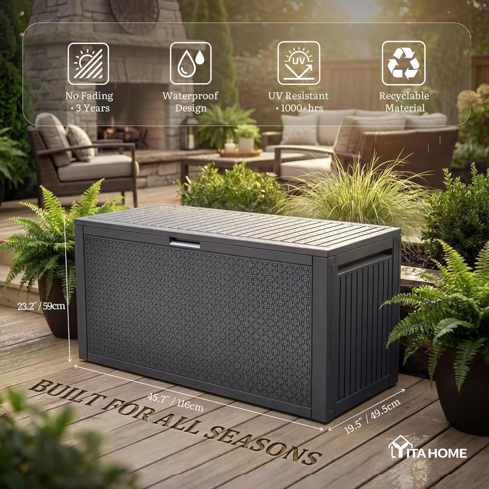 95 Gallon Outdoor Storage Deck - Gardening Tools Box incelemesi ve fiyatı