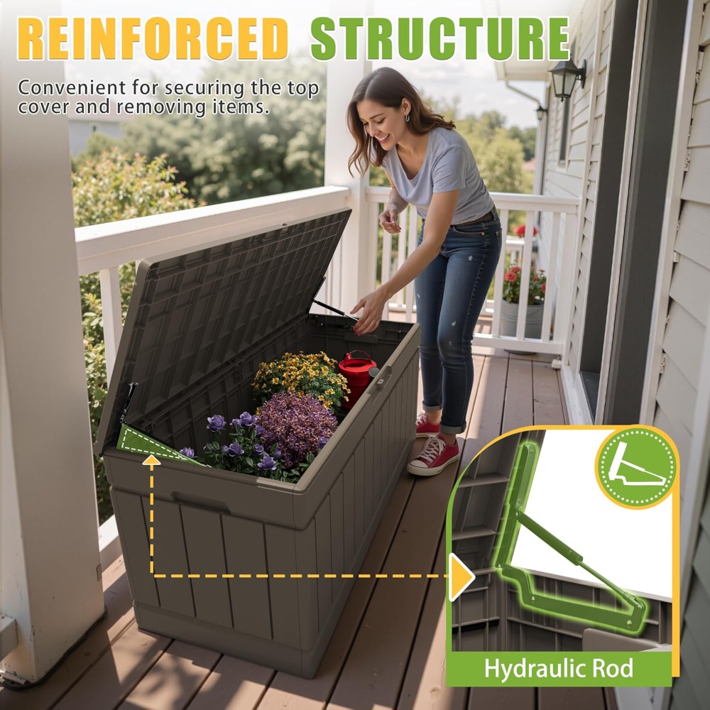 82 Gallon Outdoor Storage Box  - Gardening Tools Box incelemesi ve fiyatı