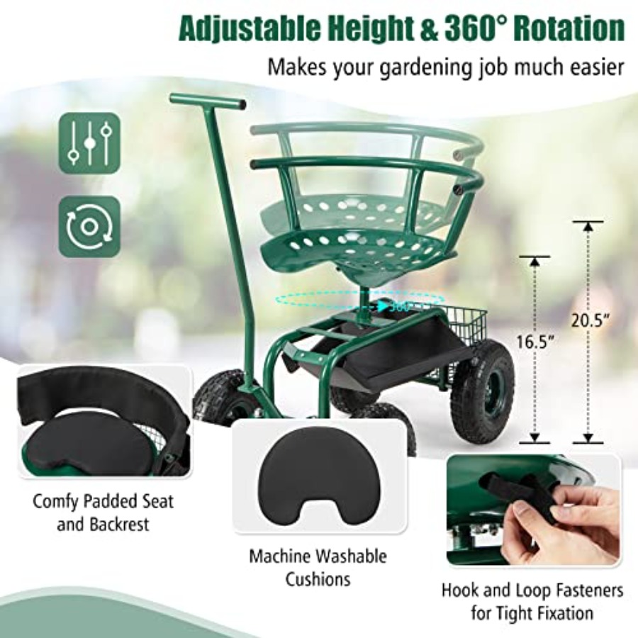 Outdoor gardening seat wagon w - Gardening Tools For Seniors incelemesi ve fiyatı