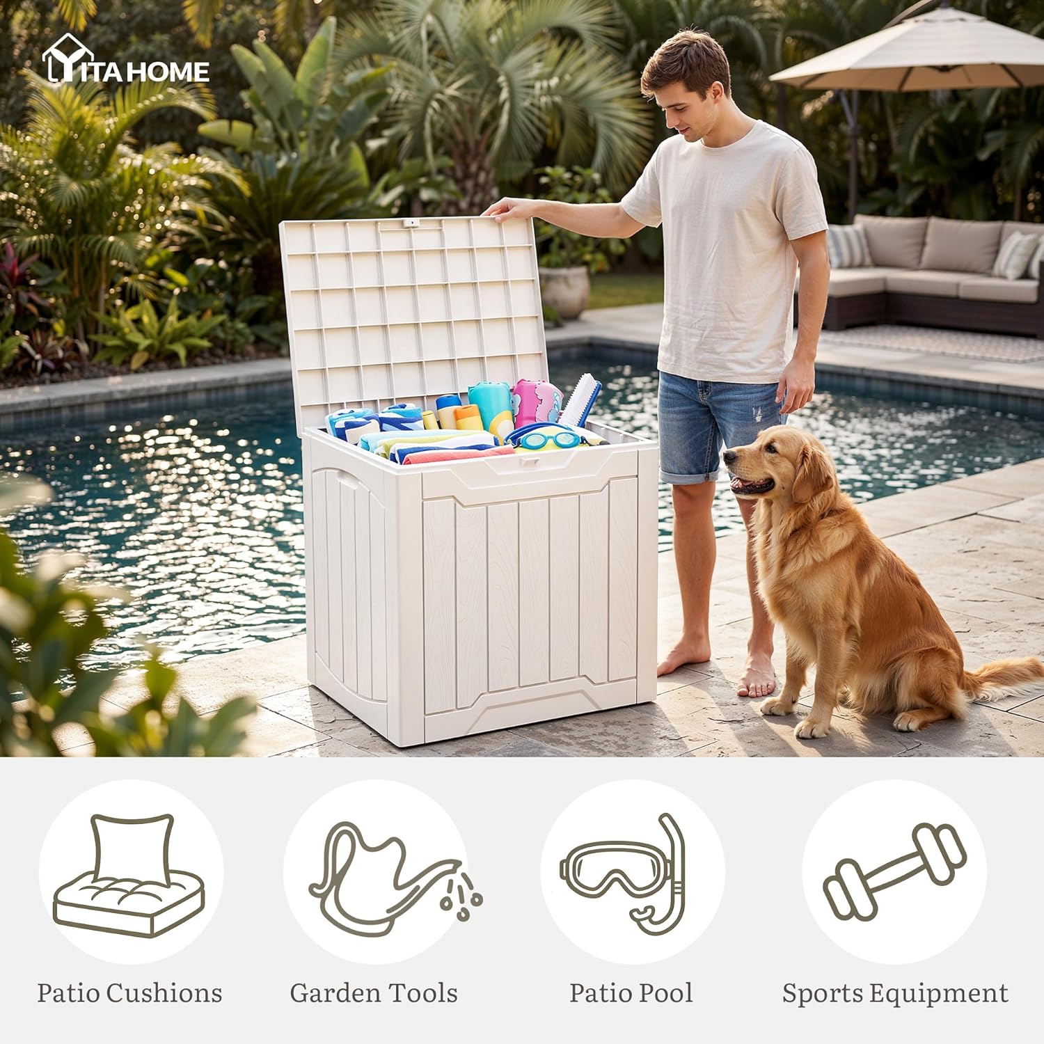 31 Gallon Deck Box Set of 2 Lo - Gardening Tools Box incelemesi ve fiyatı