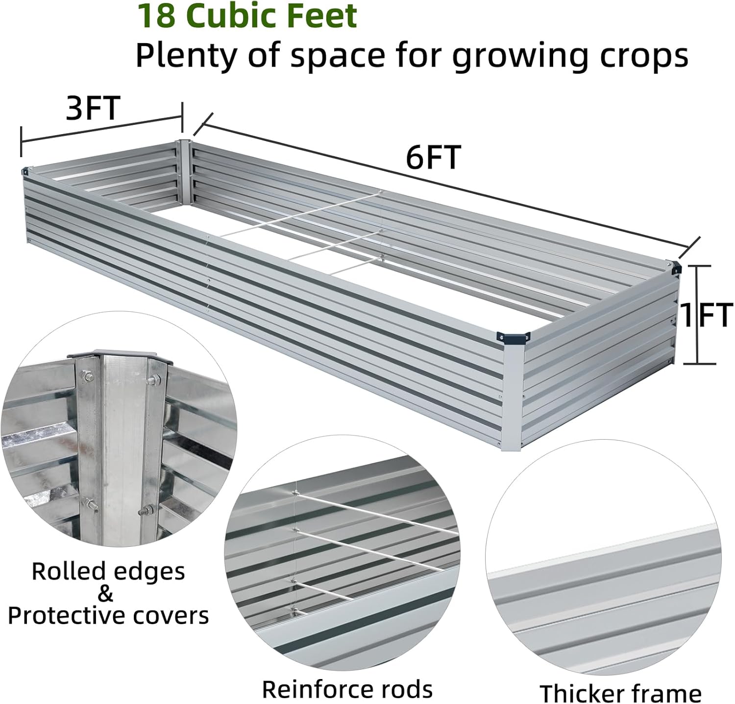 2 Pack Galvanized Raised Garde - Gardening Tools Box incelemesi ve fiyatı