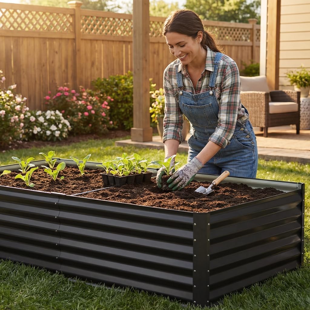 Raised Garden Bed 6x3x2ft, Gal - Gardening Tools Box incelemesi ve fiyatı