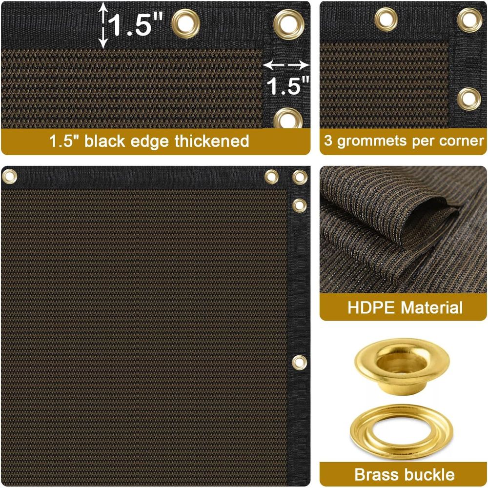 Heavy-Duty 6' x 120' Brown Mes - Garden Netting Cover incelemesi ve fiyatı