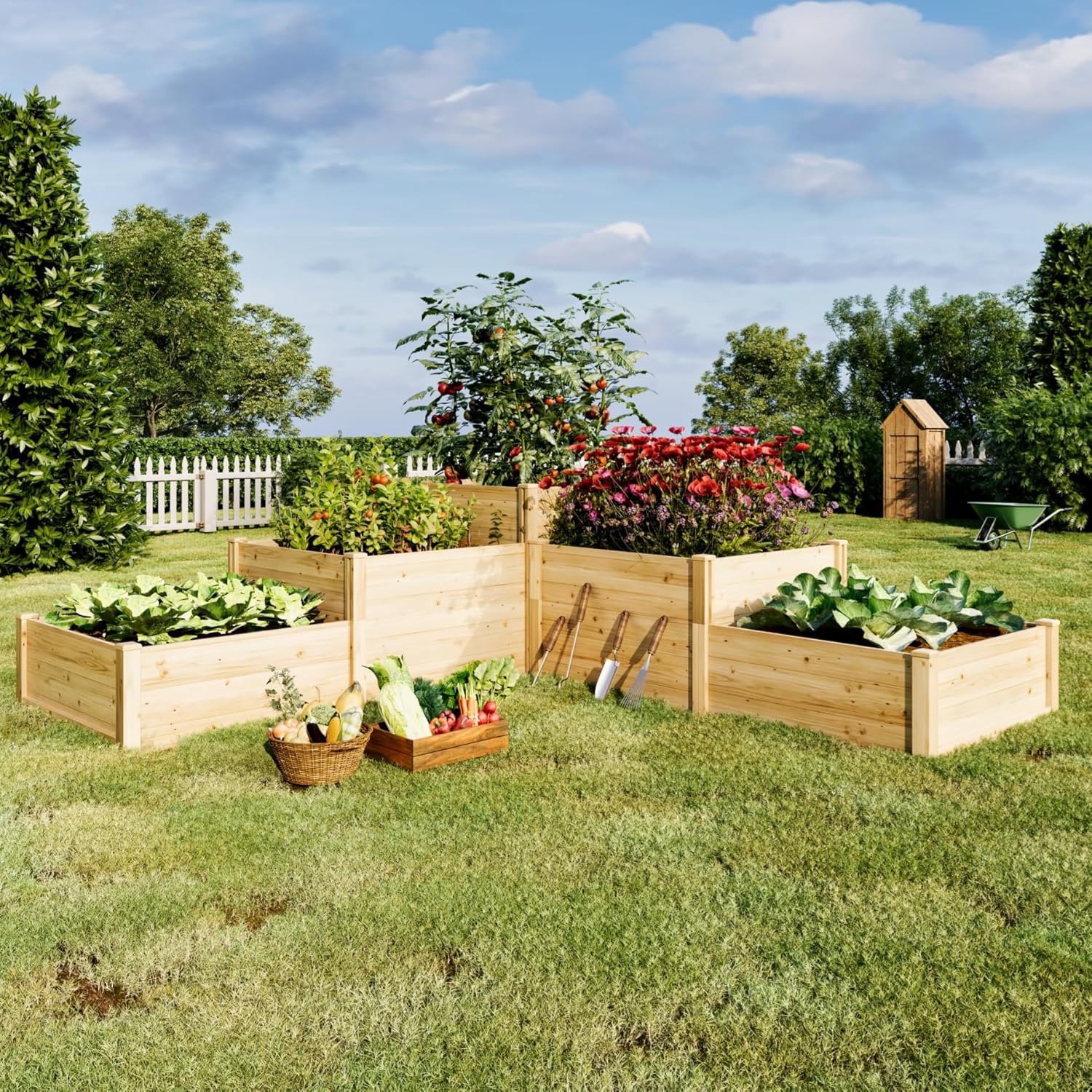 3 Tier Raised Garden Bed for O - Gardening Tools Box incelemesi ve fiyatı