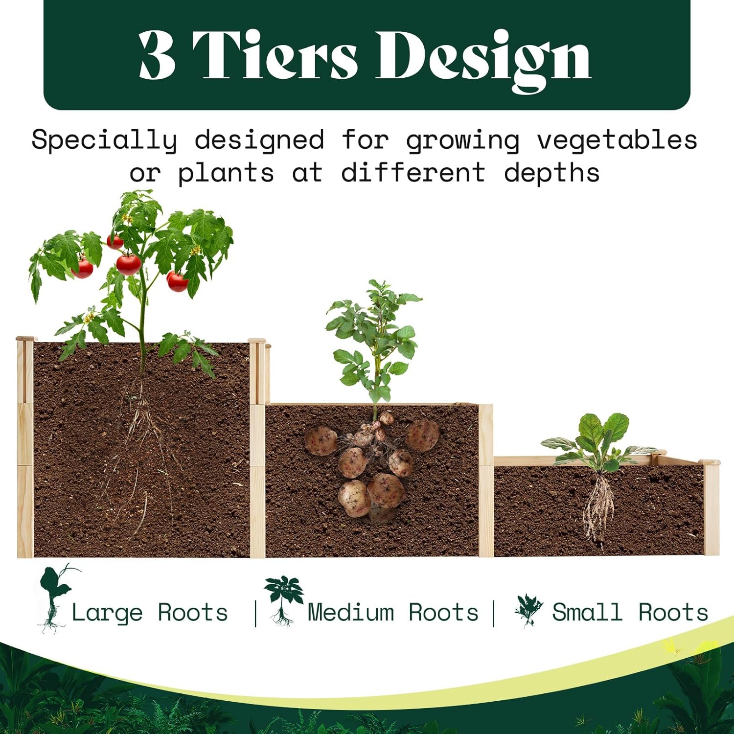 3 Tier Raised Garden Bed for O - Gardening Tools Box incelemesi ve fiyatı
