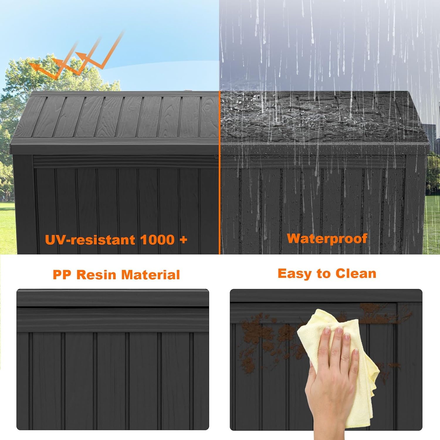 180Gal Lockable Resin Deck Box - Gardening Tools Box incelemesi ve fiyatı